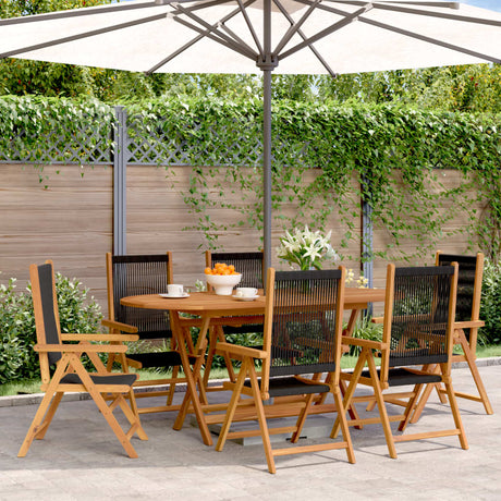 Reclining Garden Chairs 8 Pcs Solid Wood Acacia