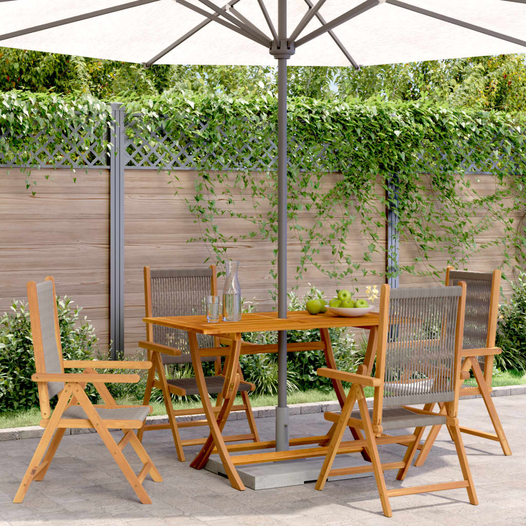 Reclining Garden Chairs 8 Pcs Solid Wood Acacia