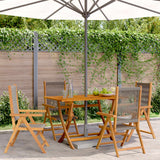 Reclining Garden Chairs 8 Pcs Solid Wood Acacia
