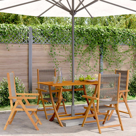 Reclining Garden Chairs 8 Pcs Solid Wood Acacia