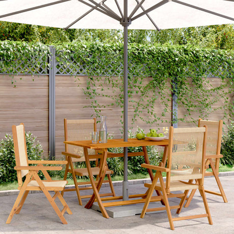 Reclining Garden Chairs 8 Pcs Solid Wood Acacia