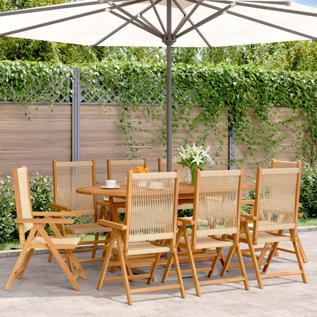 Reclining Garden Chairs 8 Pcs Solid Wood Acacia