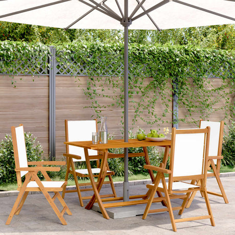 Garden Chairs 2 Pcs Solid Wood Acacia And Fabric