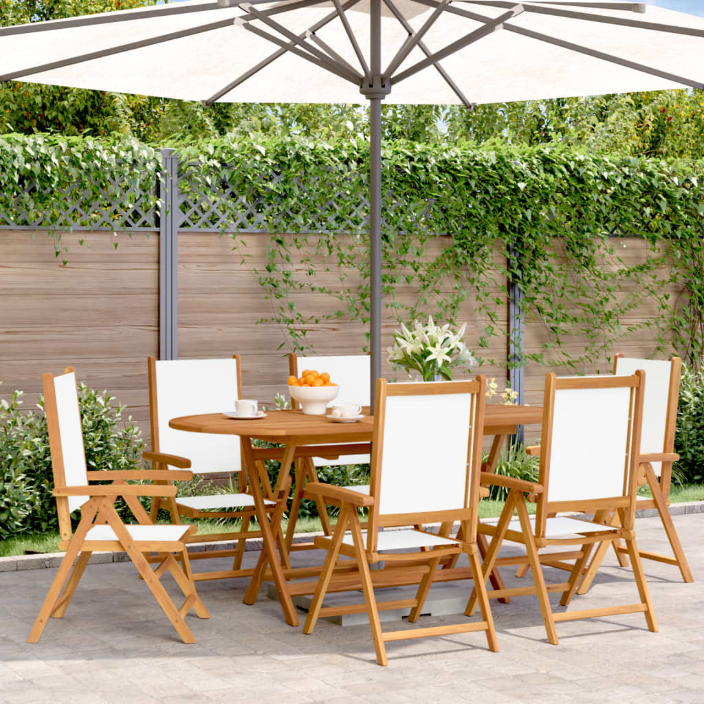 Garden Chairs 2 Pcs Solid Wood Acacia And Fabric