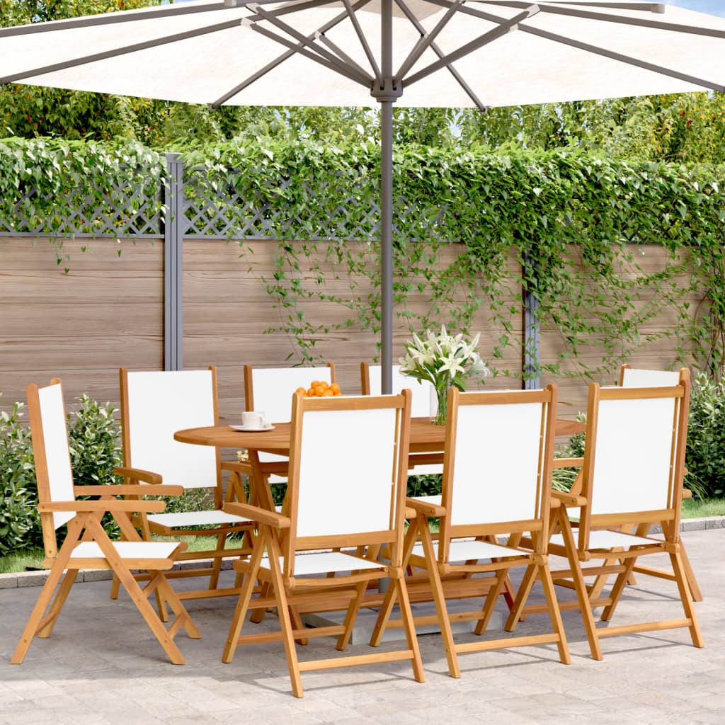 Garden Chairs 2 Pcs Solid Wood Acacia And Fabric