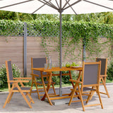 Garden Chairs 2 Pcs Solid Wood Acacia And Fabric