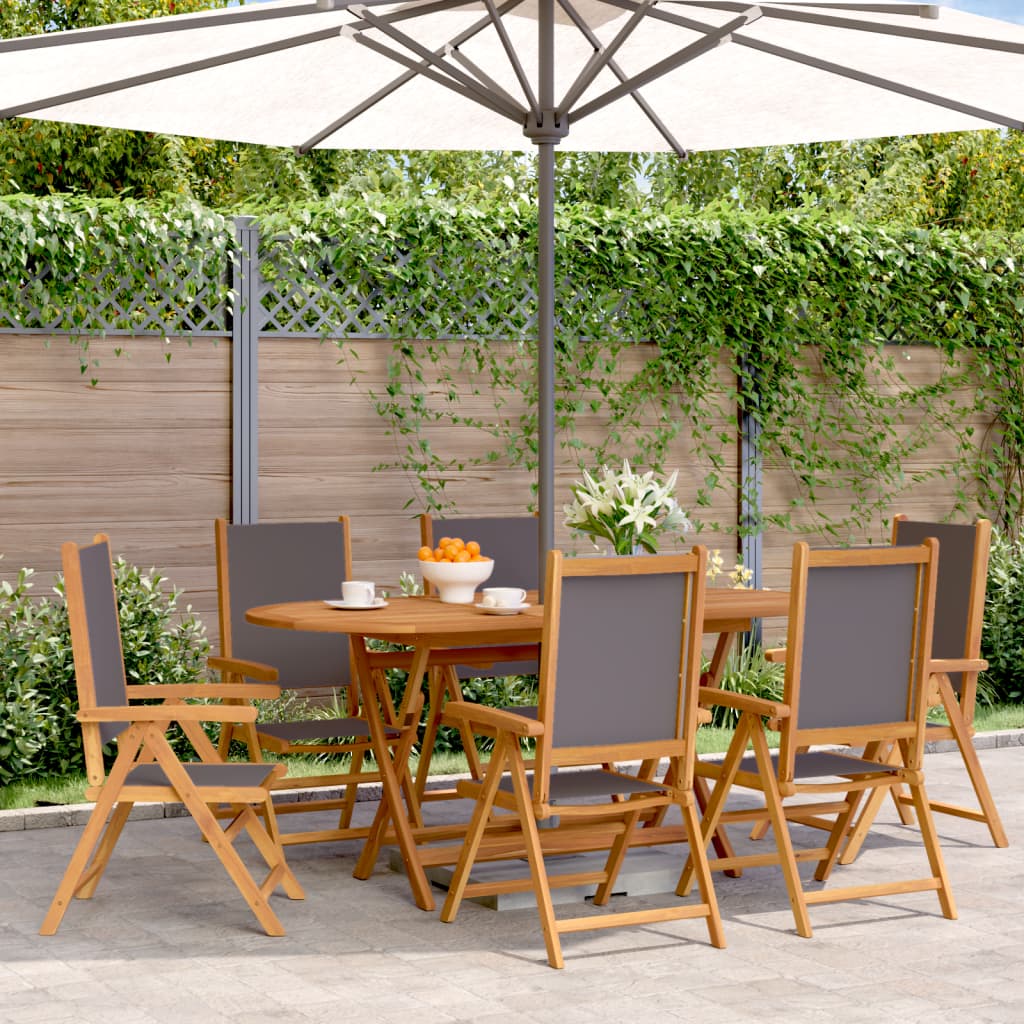 Garden Chairs 2 Pcs Solid Wood Acacia And Fabric