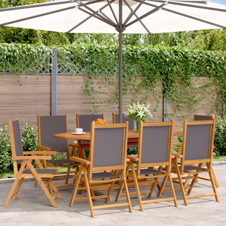 Garden Chairs 2 Pcs Solid Wood Acacia And Fabric
