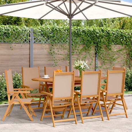 Garden Chairs 2 Pcs Solid Wood Acacia And Fabric