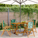 Garden Chairs 2 Pcs Solid Wood Acacia And Fabric