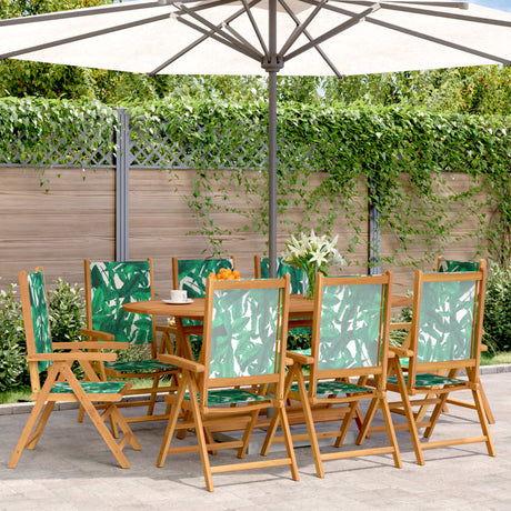 Garden Chairs 2 Pcs Solid Wood Acacia And Fabric