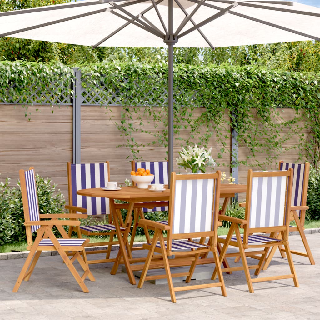 Garden Chairs 2 Pcs Solid Wood Acacia And Fabric