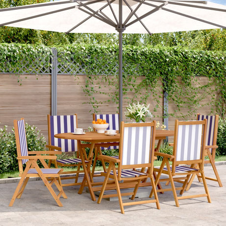 Garden Chairs 2 Pcs Solid Wood Acacia And Fabric