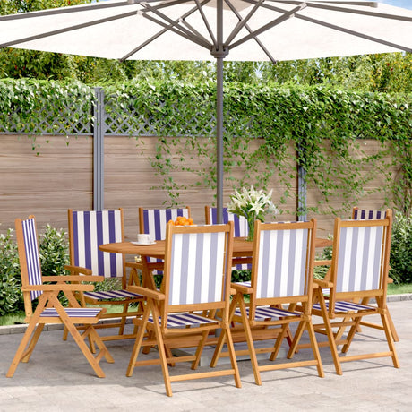 Garden Chairs 2 Pcs Solid Wood Acacia And Fabric
