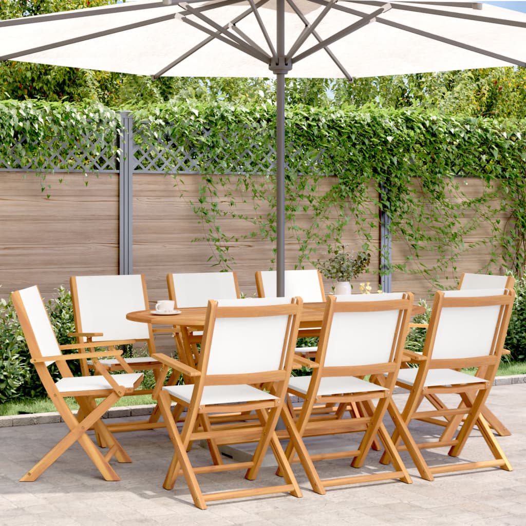 Garden Chairs 2 Pcs Solid Wood Acacia And Fabric
