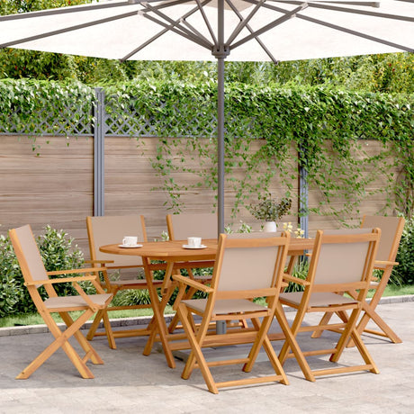 Garden Chairs 2 Pcs Solid Wood Acacia And Fabric