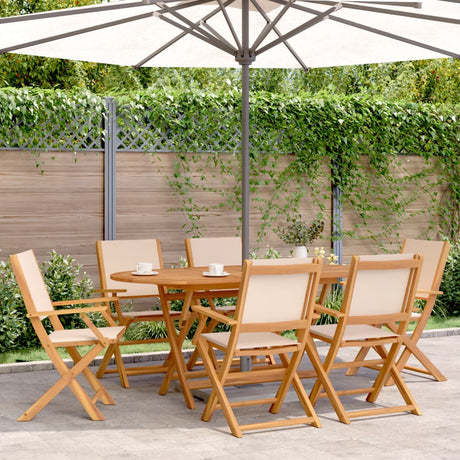Garden Chairs 2 Pcs Solid Wood Acacia And Fabric