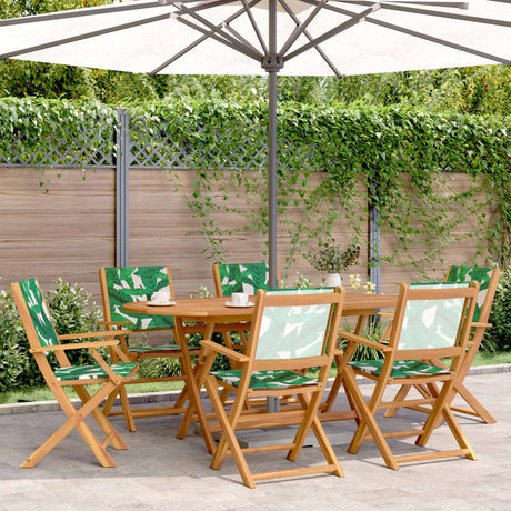 Garden Chairs 2 Pcs Solid Wood Acacia And Fabric