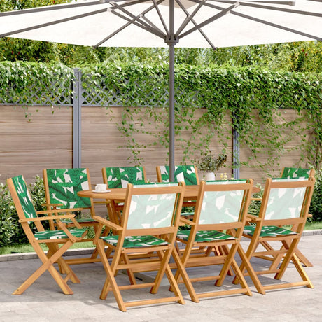 Garden Chairs 2 Pcs Solid Wood Acacia And Fabric