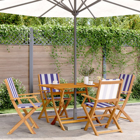 Garden Chairs 2 Pcs Solid Wood Acacia And Fabric