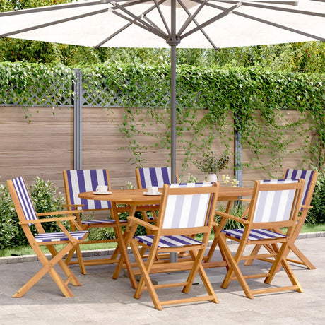 Garden Chairs 2 Pcs Solid Wood Acacia And Fabric