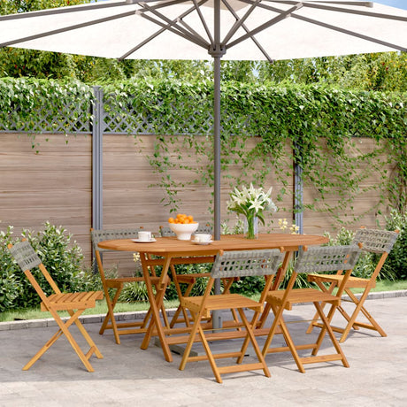 Bistro Chairs 2 Pcs Solid Wood Acacia And Poly Rattan