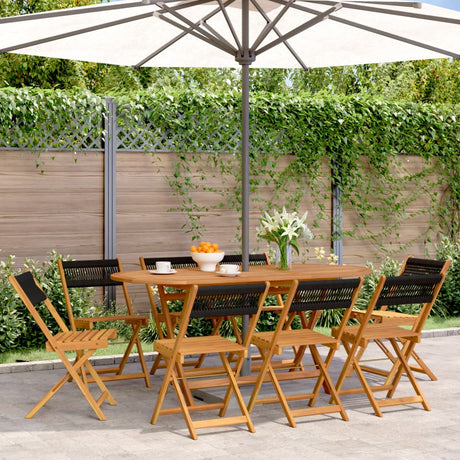 Bistro Chairs 2 Pcs Solid Wood Acacia And Rope