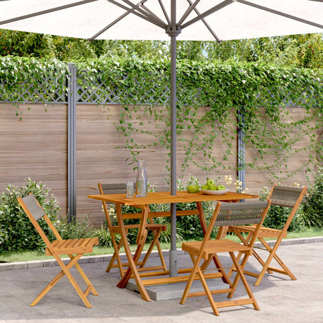 Bistro Chairs 2 Pcs Solid Wood Acacia And Rope