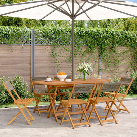 Bistro Chairs 2 Pcs Solid Wood Acacia And Rope
