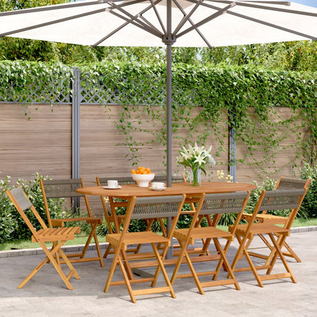 Bistro Chairs 2 Pcs Solid Wood Acacia And Rope