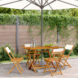 Bistro Chairs 2 Pcs Solid Wood Acacia And Fabric