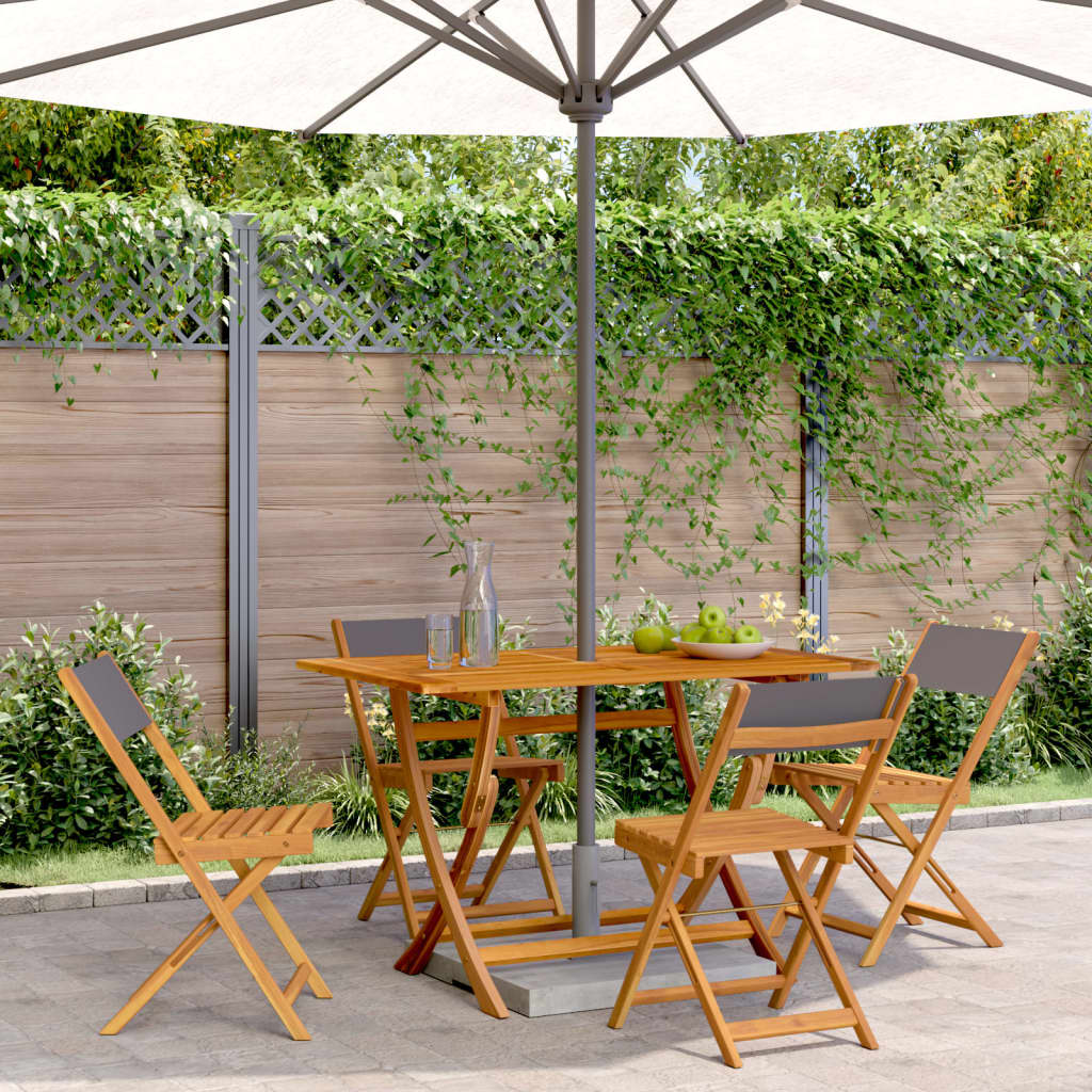 Bistro Chairs 2 Pcs Solid Wood Acacia And Fabric
