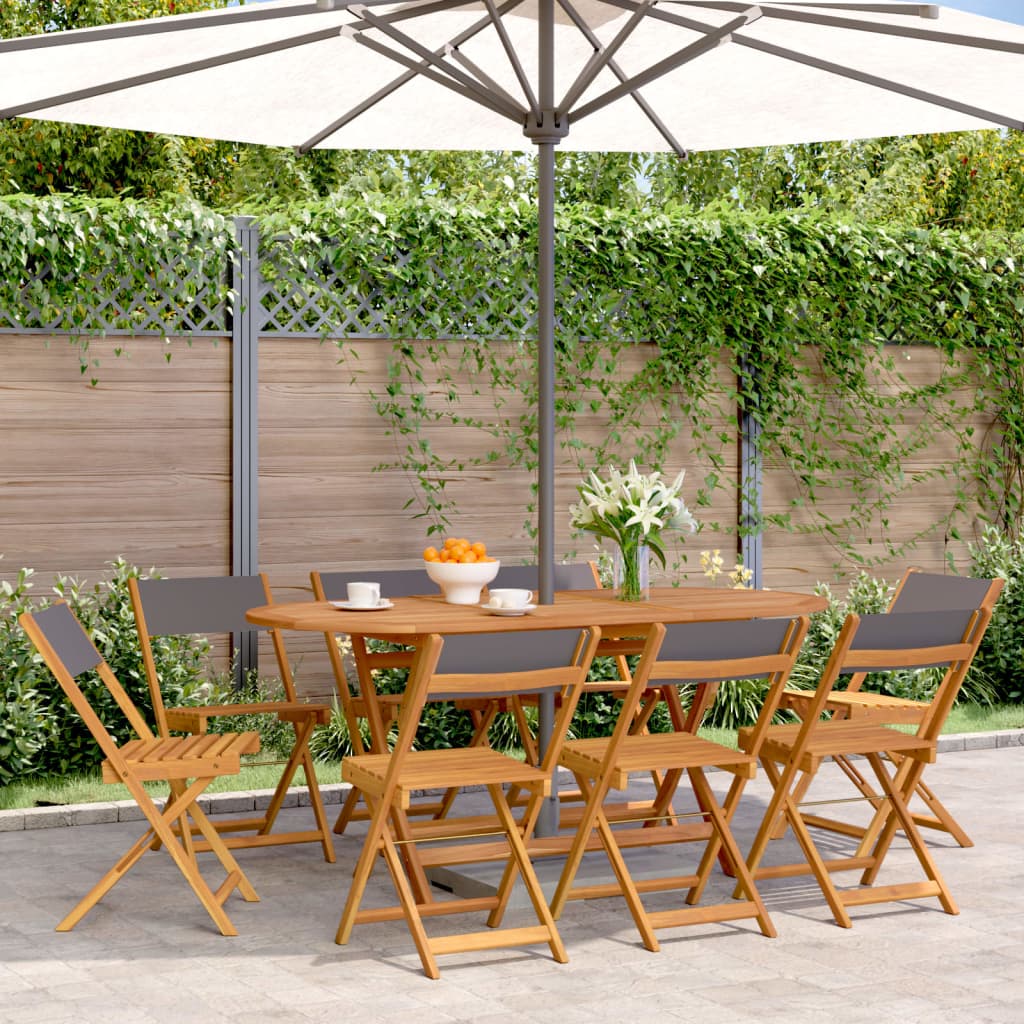 Bistro Chairs 2 Pcs Solid Wood Acacia And Fabric