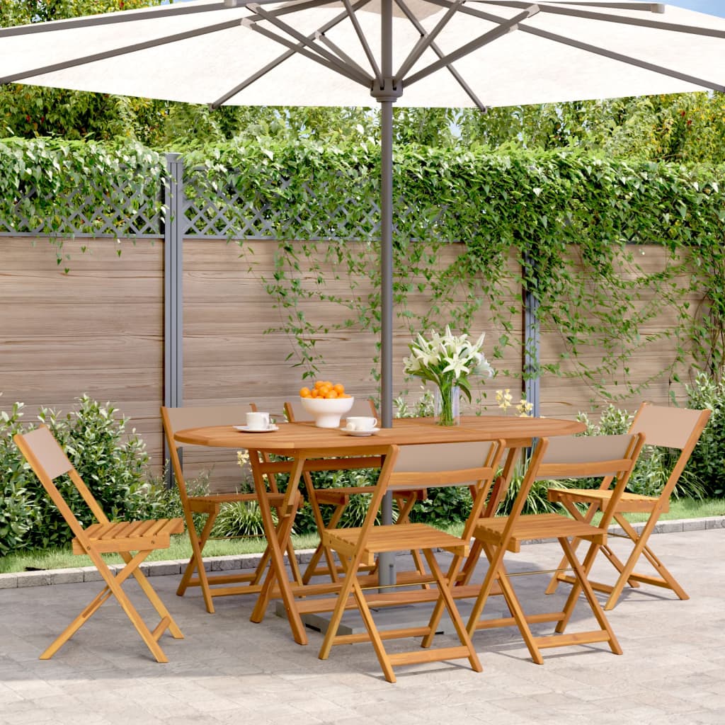 Bistro Chairs 2 Pcs Solid Wood Acacia And Fabric