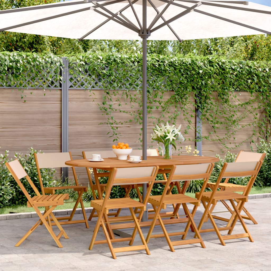 Bistro Chairs 2 Pcs Solid Wood Acacia And Fabric