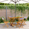 Bistro Chairs 2 Pcs Solid Wood Acacia And Fabric