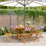 Bistro Chairs 2 Pcs Solid Wood Acacia And Fabric