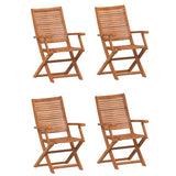 Folding Garden Chairs 4 Pcs 57X66X95 Cm Solid Wood Acacia