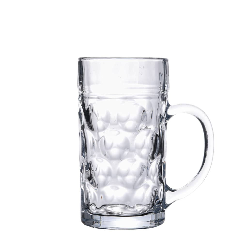 Beer Mugs With Handle Glass 6 Pcs