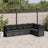 7 Piece Garden Sofa Set With Cushions Black Poly Rattan