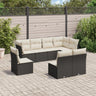 8 Piece Garden Sofa Set With Cushions Poly Rattan