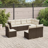 8 Piece Garden Sofa Set With Cushions Poly Rattan