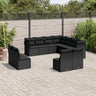 11 Piece Garden Sofa Set With Cushions Beige Poly Rattan