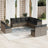 11 Piece Garden Sofa Set With Cushions Beige Poly Rattan