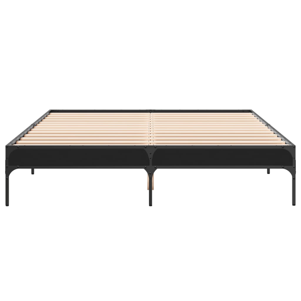 Bed Frame without Mattress Black 160x200 cm