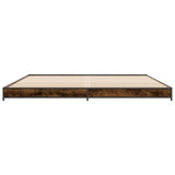 Bed Frame without Mattress Smoked Oak 200x200 cm