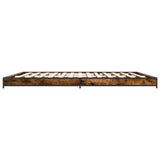 Bed Frame without Mattress Smoked Oak 200x200 cm