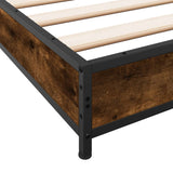 Bed Frame without Mattress Smoked Oak 200x200 cm