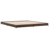 Bed Frame without Mattress Brown Oak 200x200 cm