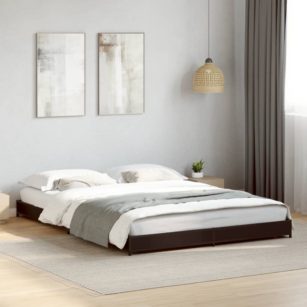 Bed Frame without Mattress Black 120x190 cm Small Double